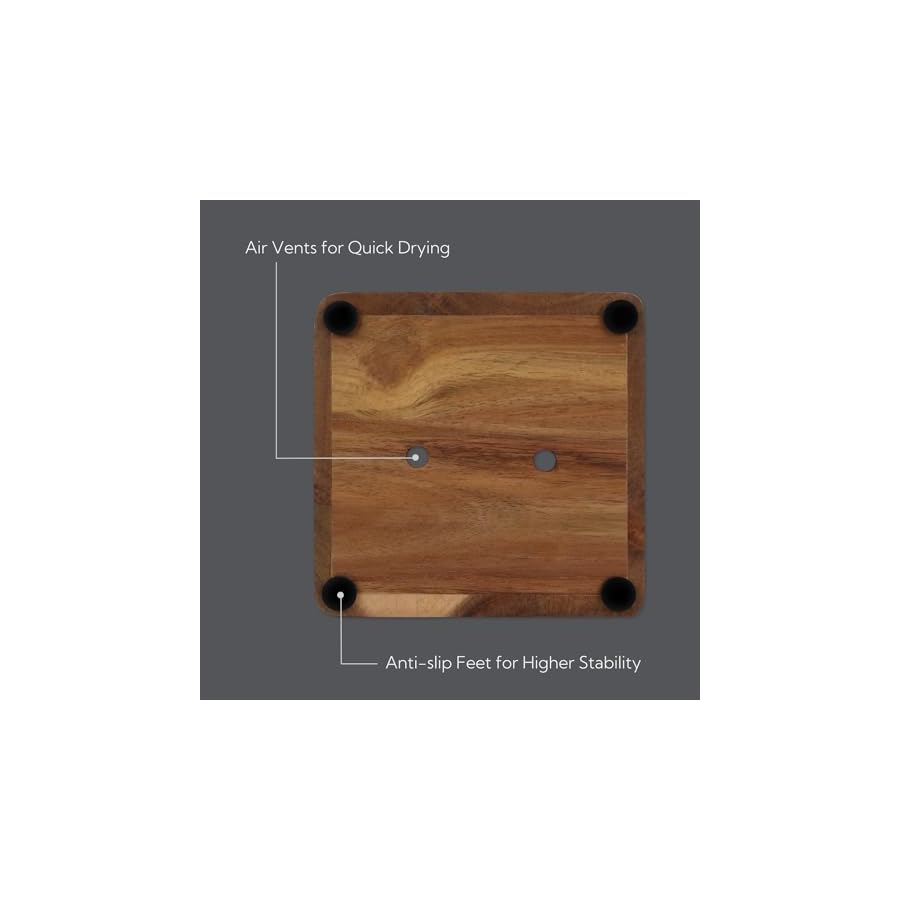 KITCHENDAO-Deluxe-Universal-Knife-Block-with-Slots-for-Scissors-and-Sharpening-Rod-Acacia-Wood-Knife-Block-For-Safe-Space-Saver-Knives-Storage-Unique-Slot-Design-to-Protect-Blades KITCHENDAO Deluxe Universal Knife Block with Slots for Scissors and Sharpening Rod - Acacia Wood Knife Block For Safe, Space Saver Knives Storage - Unique Slot Design to Protect Blades