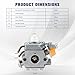 Powtol 308054043 Carburetor for Ryobi CS26 SS26 RY09056 CS30 SS30 EX26 RY28040 RY28020 RY28000 RY09053 RY09055 RY28025 RY28021 26CC Trimmer Brushcutter