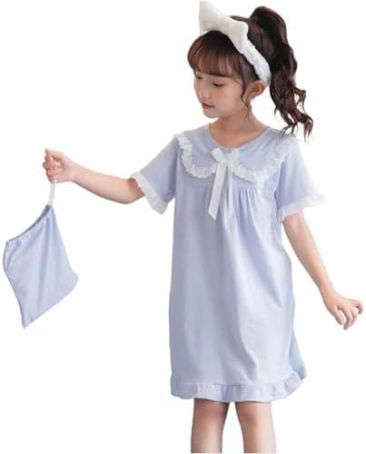 Kids Pajamas Girls Short Sleeve Large Size Children's Clothing Loungewear Sleepwear Cute Pajamas Casual Comfortable Soft Touch Spring Summer Autumn Princess Style Home Skirt Can Be Worn
