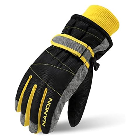 TRIWONDER Kids Winter Gloves Water-repellent Gloves Boys Ski Gloves Girls Warm Gloves Thermal Mittens for Children Snowboarding Skiing Climbing (A - Black, 8-10 years old) Cover