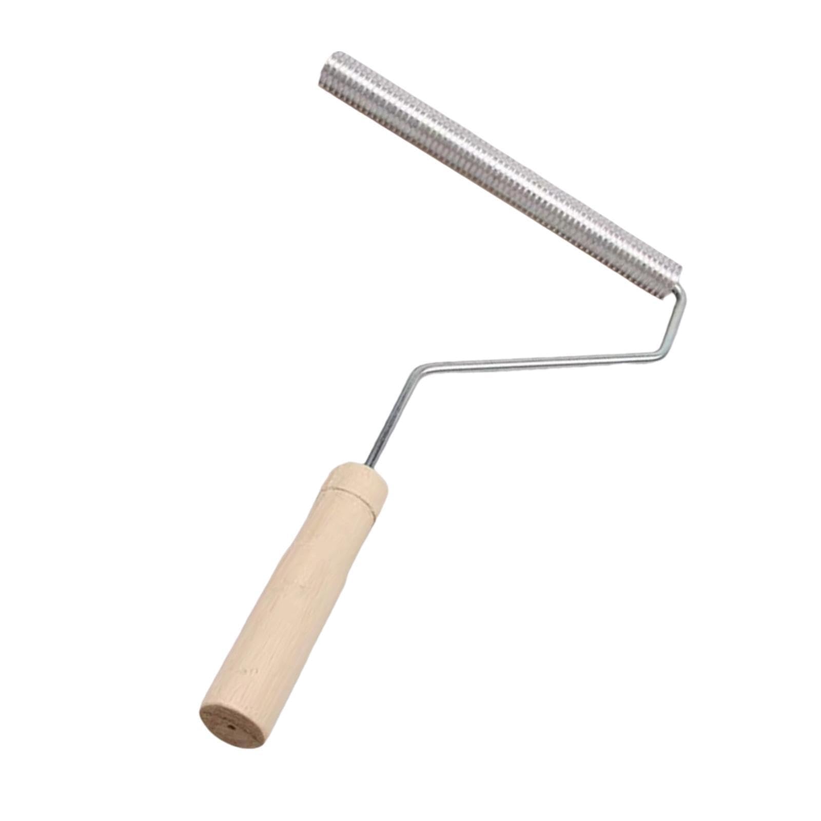 Mophrati Wood Fiberglass Roller Tool Bubble Paddle Tool User Friendly Comfortable Reliable Action Aluminum Sturdy And To Fiberglass Resin Laminating Paint Roller, 25X200mm