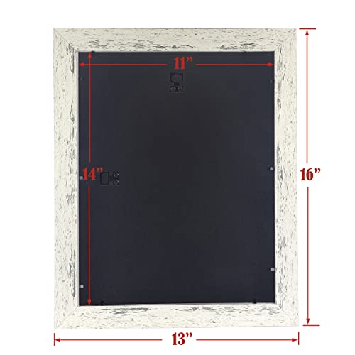 Scholartree Rustic White Wooden 11X14 Picture Frame Set Of 3 ,Display 11X14 Without Mat Or 8X10 With Mat，Wall Gallery Photo Frames #TOP2