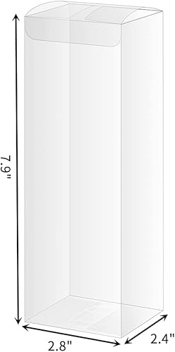 Miniatura 3 de Cajas transparentes, 2.4 x 2.8 x 7.9 pulgadas, rectángulo transparente, cajas de almacenamiento de joyería para fiestas de cumpleaños, bodas,