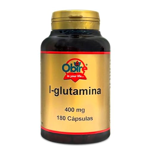 Obire | L-Glutamina 400 mg | 180 Cápsulas | Ayuda a Mantener el Correcto Estado Celular y a la Reparación del Tejido | Favorece el Sistema Inmunológico