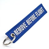 Rotary13B1 Remove Before Flight Keychain - Blue