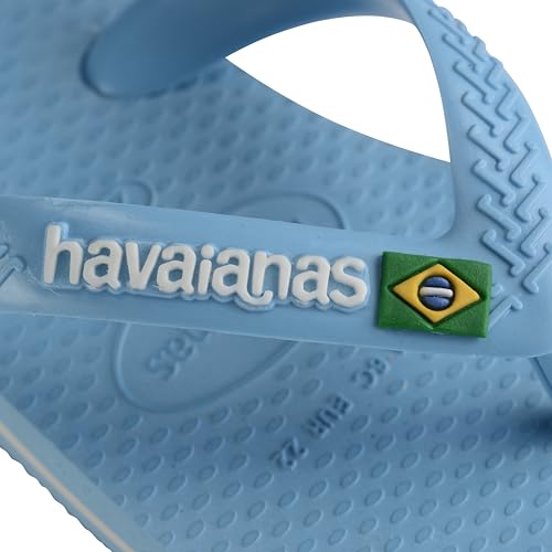 Chinelo Havaianas New Baby Brasil Logo Azul Lavanda 19
