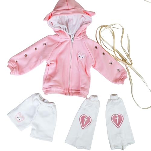 Vêtements poupée BJD 1/3 tenue sweat à capuche rose short AMITD
