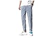 Jeans Affusolati da Uomo Tinta Unita Coulisse in Vita Elastica Slim Fit semplici Pantaloni in Denim con Risvolto Selvaggio Tutte Le Taglie Large