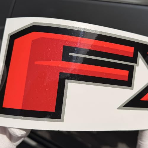 Image of GOLD HOOK FX4 Off Road Decals Compatible with Ford F-150 2015-2026 - Diamond Series - Black & Red Diamond Finish - Set of 2