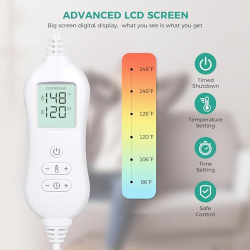 NOWWISH-Heating-Pad-for-Back-Pain-Cramps-Relief-Moist-Heat-Pad-for-Neck-Shoulder-Auto-Shut-Off-Machine-Washable-Gifts-for-Women-12x-24-Green