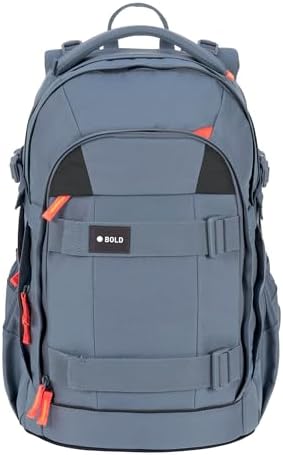 BOLD Lässig Ergonomischer Schulrucksack 30L Blue | Schulranzen für Teenager, mit höhenverstellbarem Rückensystem, Brustgurt und Hüftgurt, wasserabweisend