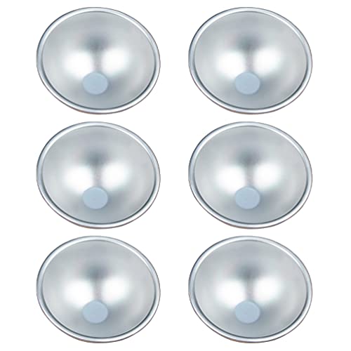 Luxshiny 6Pcs Stampini per Torte in Lega di Alluminio, Antiaderenti - Stampo per Muffin, Cupcake, Torte - Bakeware per Dolci, Facile Demoulding, Cottura Uniforme