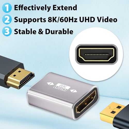 Cyberguys Adaptador HDMI Extensor 2.1 Pack 2 miniatura 2