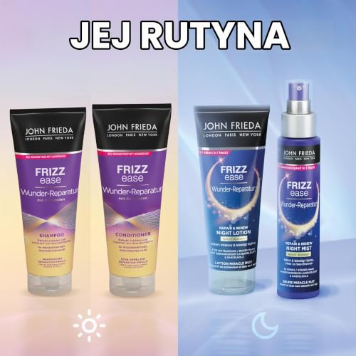 John Frieda Wunder-reparation Night Wunder spray nawilżający – pojemność: 100 ml – seria Frizz Ease – do cienkich włosów