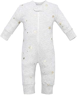 Owlivia Organic Cotton Baby Boy Girl Zip Up Sleep N Play, Footless, Long