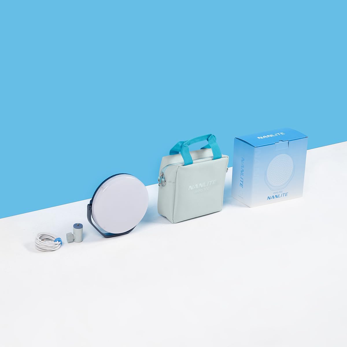 Nanlite miro 30c RGB Round LED Light Panel (Miro 30C Midnight Blue)