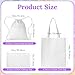 xozeooeu 12 Pack White Cotton Bags for Tie Dye, 3-Style DIY Craft Kit with Drawstring Backpacks, Tote & Makeup Pouches