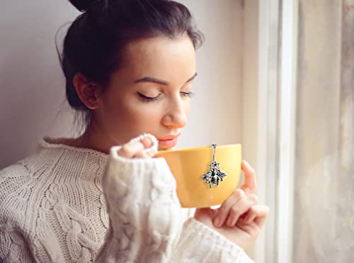 2Pcs Teasanavie Tea Infuser，Loose Tea Steeper Couple Handmade Honey Bee & Butterfly Tea Strainers For Loose Tea, Tea Strainer With Bee Charm Pendant Tea Ball Set Gifts For Women #TOP5