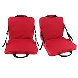 SM SunniMix 2X Portable Stadium Seat Cushion Chair Bench Bleachers with Back Support for Travel
