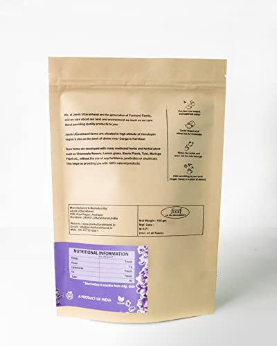 Image of Jaivik Uttarakhand - Lavender Flowers Buds Tea (50 g), Sun Dried Flowers, Lavandula Angustifolia, Blood Pressure, Pack of 1