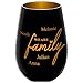 Produktbild Windlicht - We Are Family - schwarz/Gold - mit Namen personalisierbar