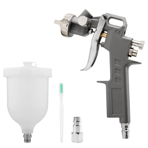 HVLP Pistola a Spruzzo per Verniciare, Aerografo Pistola per Verniciare con Tazza per Vernice da 600ml, Ugello da 1.5 mm, Aerografo Professionale Facile da Usare, per Mobili, Recinzioni