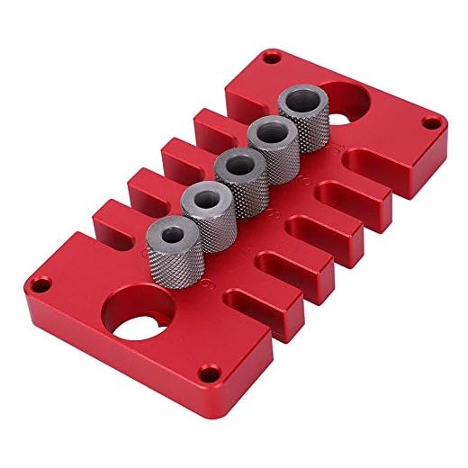 Hålslag, 6 mm/7 mm/8 mm/9 mm/10 mm borrguide, röd aluminiumlegering snickare pluggjigg, borrverktyg för träbearbetning möbeltillverkning träbearbetning hjälpverktyg