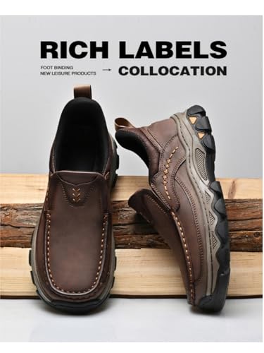 Orthopedic Shoes Men,Enjerr Orthopedic Shoes,Men's Comfortable Casual Genuine Leather Slip on Loafer3