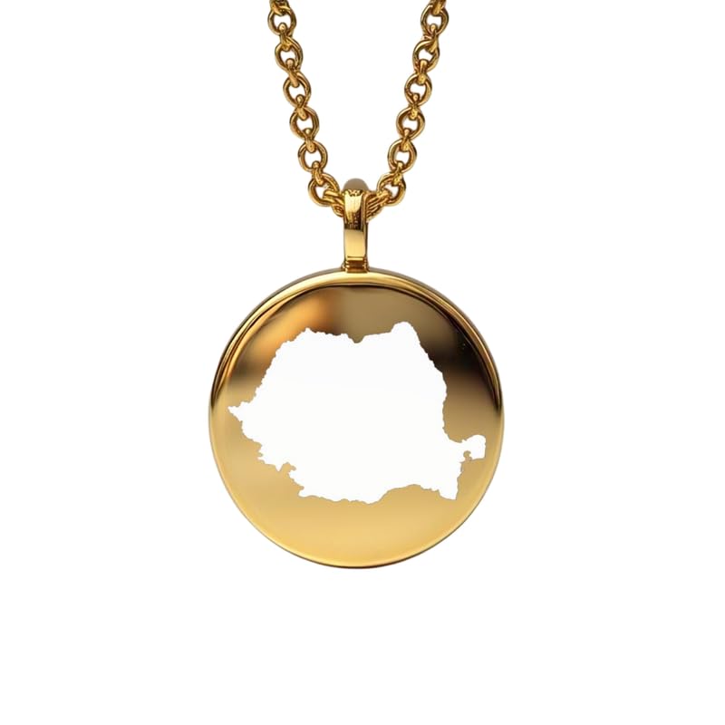 Pendentif carte de la Roumanie breloque terre en argent pour collier de voyage