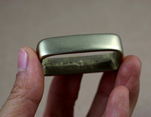 Chengyida Leathercraft Hardware Brass Belt Loop,Solid Brass Strap Loop/Keeper 1-1/2'' (3.8-4.0 Cm) #TOP4