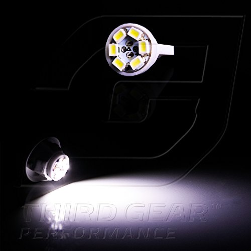 Tgp T10 White 6 Led Smd License Plate Wedge Light Bulbs Pair 2004-2013 Compatible With Acura Tsx #TOP1
