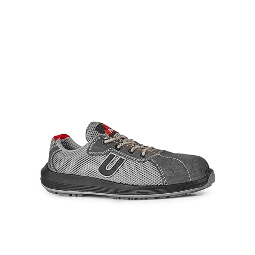 U-Power Rock&Roll Coal, Scarpe Antinfortunistiche Basse Metal Free, Tomaia In Pelle, Puntale Airtoe Composite, Antiperforazione, Antiscivolo, Suola Pu/Pu (39) - 2