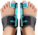 Tech Love Adjustable Bunion Corrector for Women Men Big Toe 1 Pair, Bunion Fix Splint with 2 Angle Bar, Bunion Pads for Bunion Relief, Toe Straightener with Double Non-slip Strap for Day Night