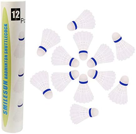Smilesun 12 Pcs Nylon Badminton Shuttlecocks for Outdoor Indoor Sports Activities