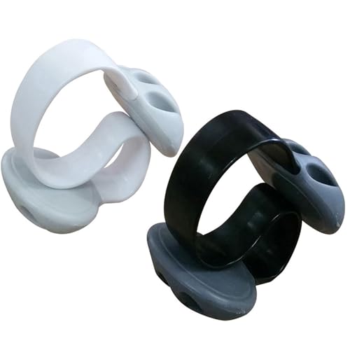 Organisateur de silicone lesté pour câbles de bureau (noir et blanc)