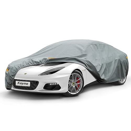 Kayme Heavy Duty Car Cover Custom Fit Lotus Evora (2009-2023) Waterproof All Weather for Automobiles, Full Exterior Covers Sun Rain UV Protection.（D