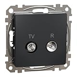 Sedna Design & Elements, Prise TV Fin (4dB), Noir Anthracite