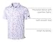 Obla Mens Golf Polo Shirts Short Sleeve Dry Fit Performance Moisture Wicking Casual Print Collared Golf Shirts for Men(White Colored Dots_L)