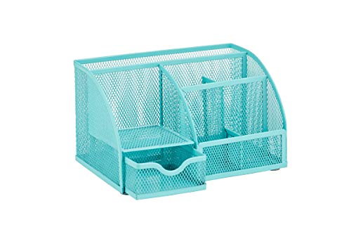 image for Annova Mesh Desk Organizer Office with 7 Compartments + Drawer/Desk Ti