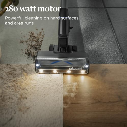 BISSELL PowerClean FurGuard, Cordless Vacuum Cleaner, 280W Motor, Self-cleaning Brush, FurFinder Headlights, Vacuum Cleaner, Self-standing, HEPA-filter, 2500 mAh Removable Battery, 50 min, 4091E