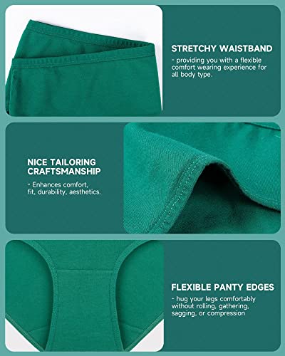 Cholewy Womens Underwear Cotton Panties Hipster Briefs Bikini Set For Teen Girls Comfortable Breathable 6 Pack, Xl #TOP4
