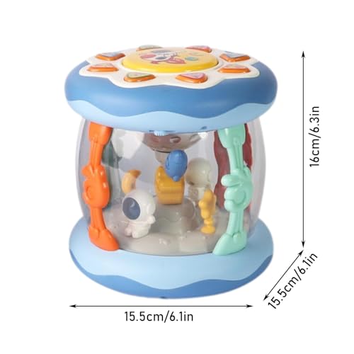 Jouets musicaux éclairés et activité colorée de presse sensorielle