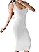BEAGIMEG Women's Basic Tank Bodycon Sleeveless Solid Casual Long Dress White