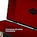 AUNA Nostalgia, Retro Record Carrying Case, Holds up to 30 Albums, Vintage Storage Case, Shockproof, Easy to Clean, Leatherette, Elegant Red Velvet Interior, Black