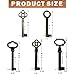 Skeleton Key Set, 10-Keys Universal Skeleton Keys Replacement for Vintage Old Furniture, Antique Furniture, Cabinet Doors, Grandfather Clocks, Old Style Cabinets or Doors