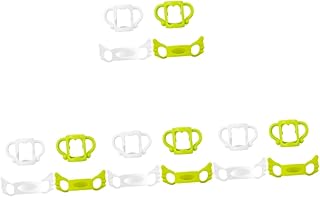 ibasenice 16 Peças Suporte De Chupeta Mamadeiras De Silicone Para Bebês Recém-Nascidos Mamadeiras Infantis Mam Mamadeiras 0-6 Meses Alças De Garrafa Com Canudinho Alças De Garrafa De