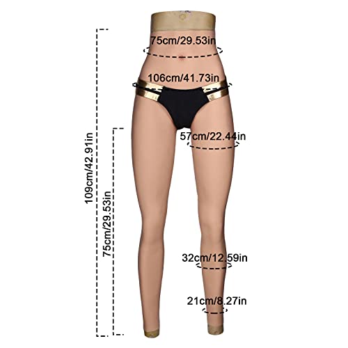 Calça masculina de silicone artificial, comprimento até o tornozelo, nádegas, nésimo, calça de emagr