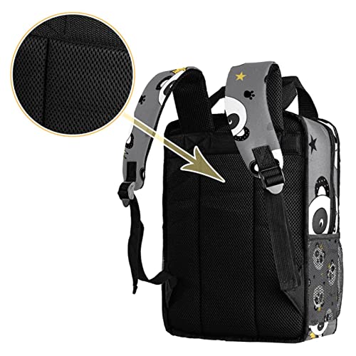 Sac à dos garçon panda avec bretelles réglables pour le confort du dos - 4