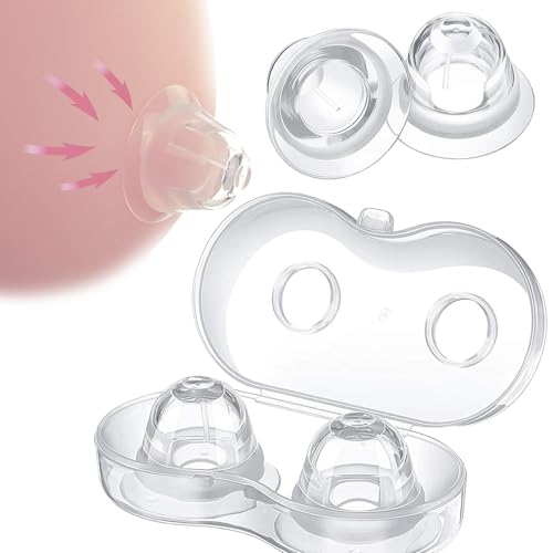 Silicone Sucking Nipple Toys Female Sex Toys, Transparent Nipple Sucker with Travel Case for BDSM Hands-Free Nipple Stimulation Sex Things for Couples Kinky Portable Sexual Pleasure Tools for Women