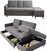 ソファー 3人掛け ソファソファベッド引き出しオットマン おしゃれ 【グレー】 ソファー ソファ 3人掛け ソファーベッド 収納ソファー 収納ソファ 幅